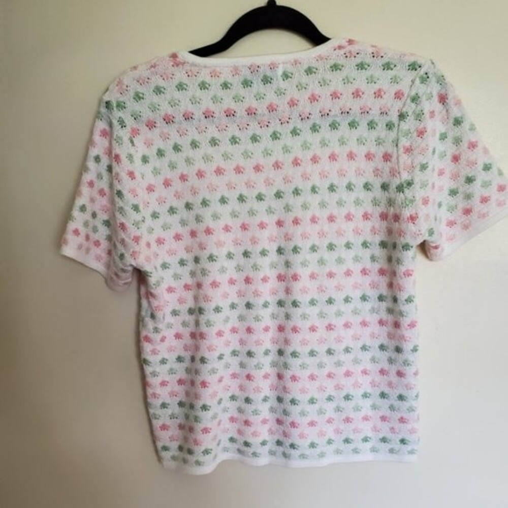 Vintage Short Sleeve Grandmacore Sweater - Picture 3 of 5